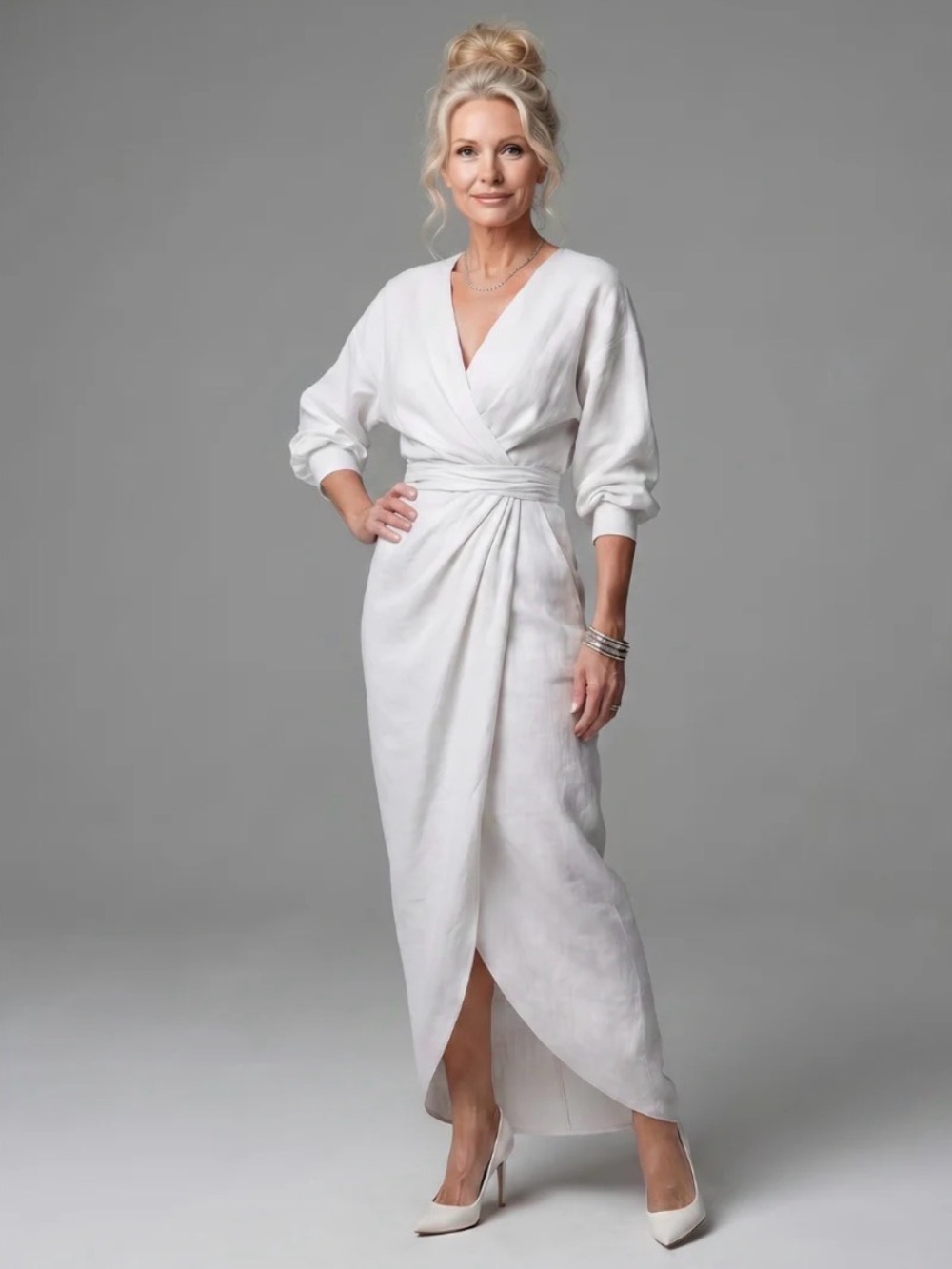 ASOS Pale Lilac Draped Wrap Midi Dress